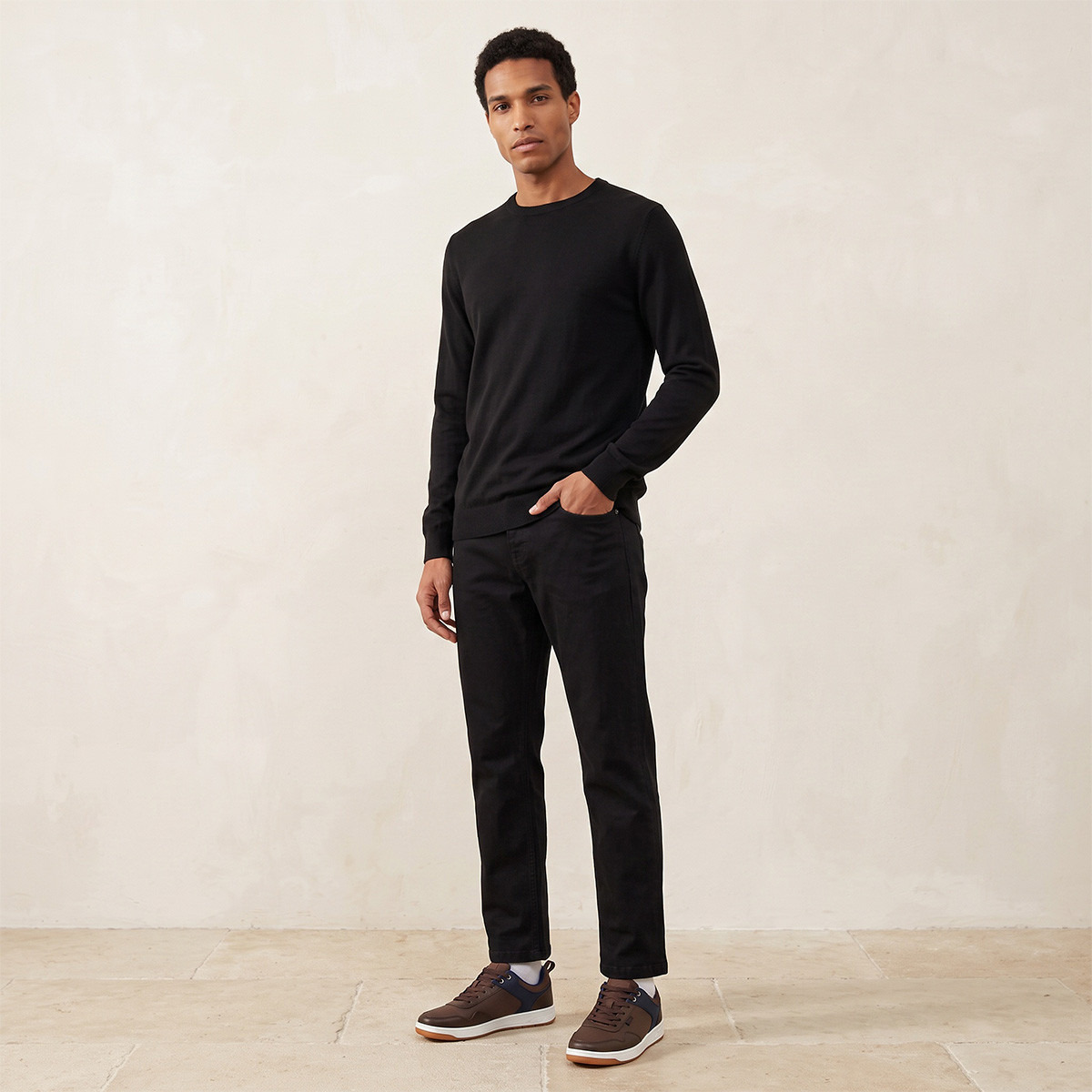 Splash Basic Crew Neck Textured Sweater-men-clothing-sweatersandpullovers-image-2