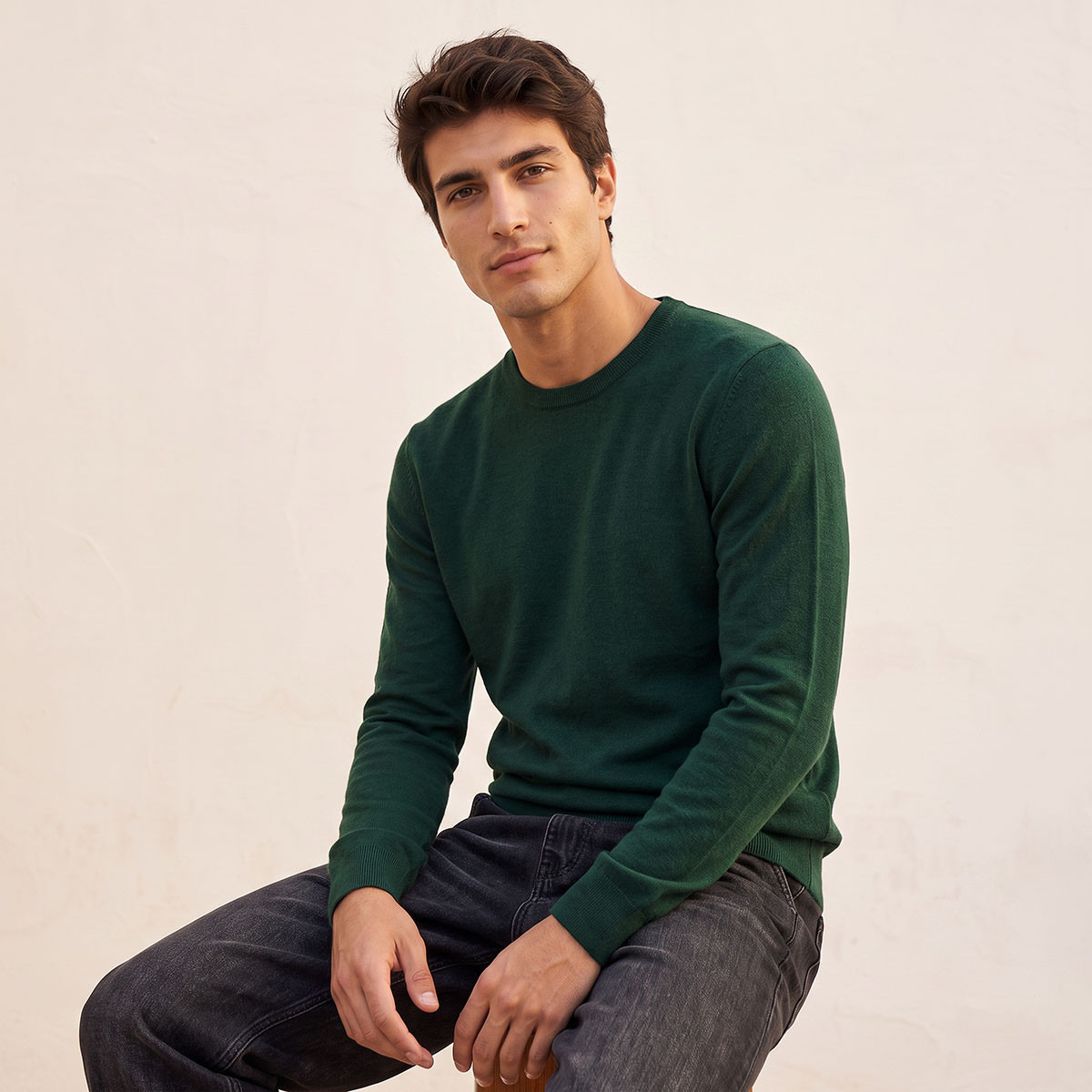Splash Basic Crew Neck Textured Sweater-men-clothing-sweatersandpullovers-image-1