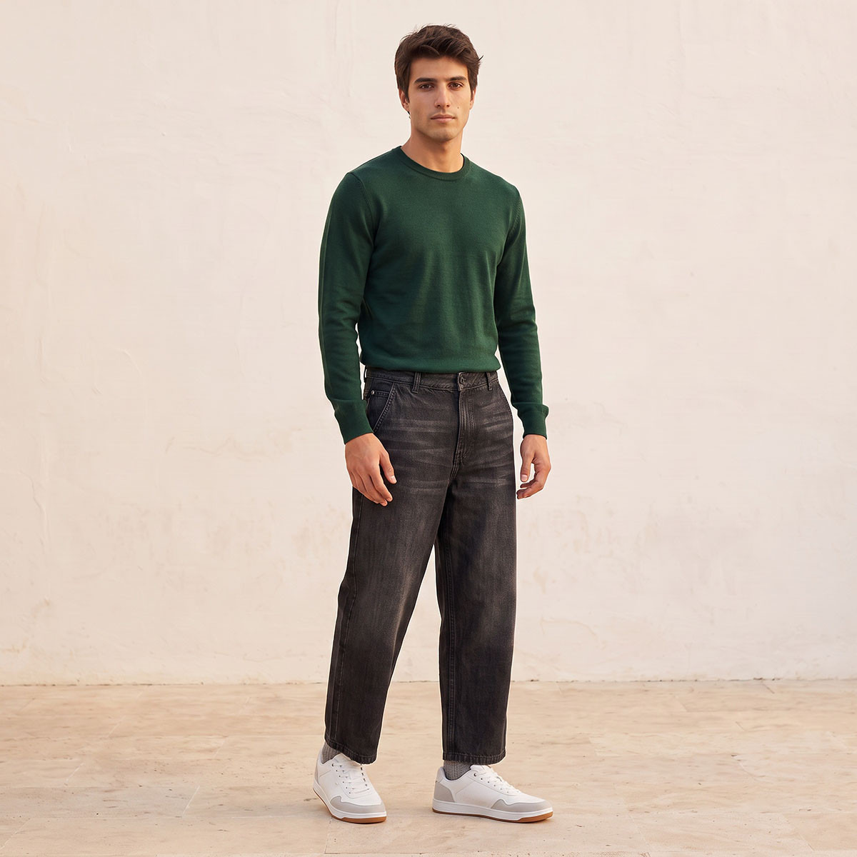 Splash Basic Crew Neck Textured Sweater-men-clothing-sweatersandpullovers-image-5