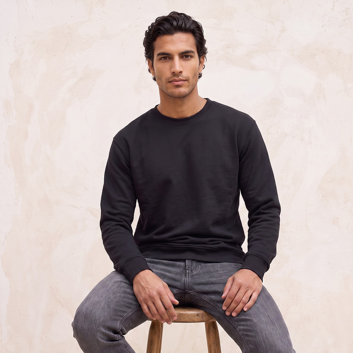 Splash Basic Regular Fit Sweatshirt-men-winterwear-hoodiesandsweatshirts-image-1