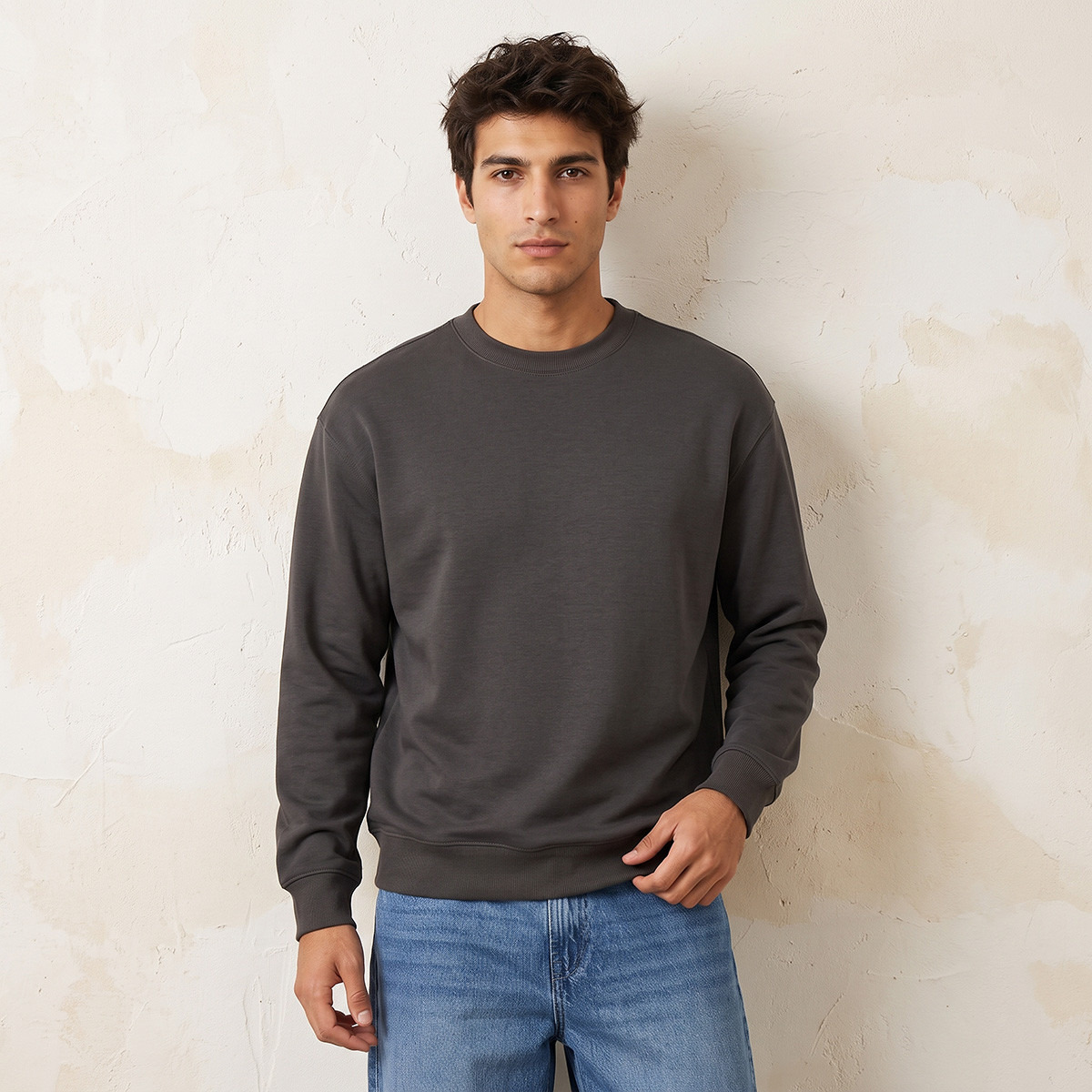 Splash Basic Regular Fit Sweatshirt-men-winterwear-hoodiesandsweatshirts-image-1