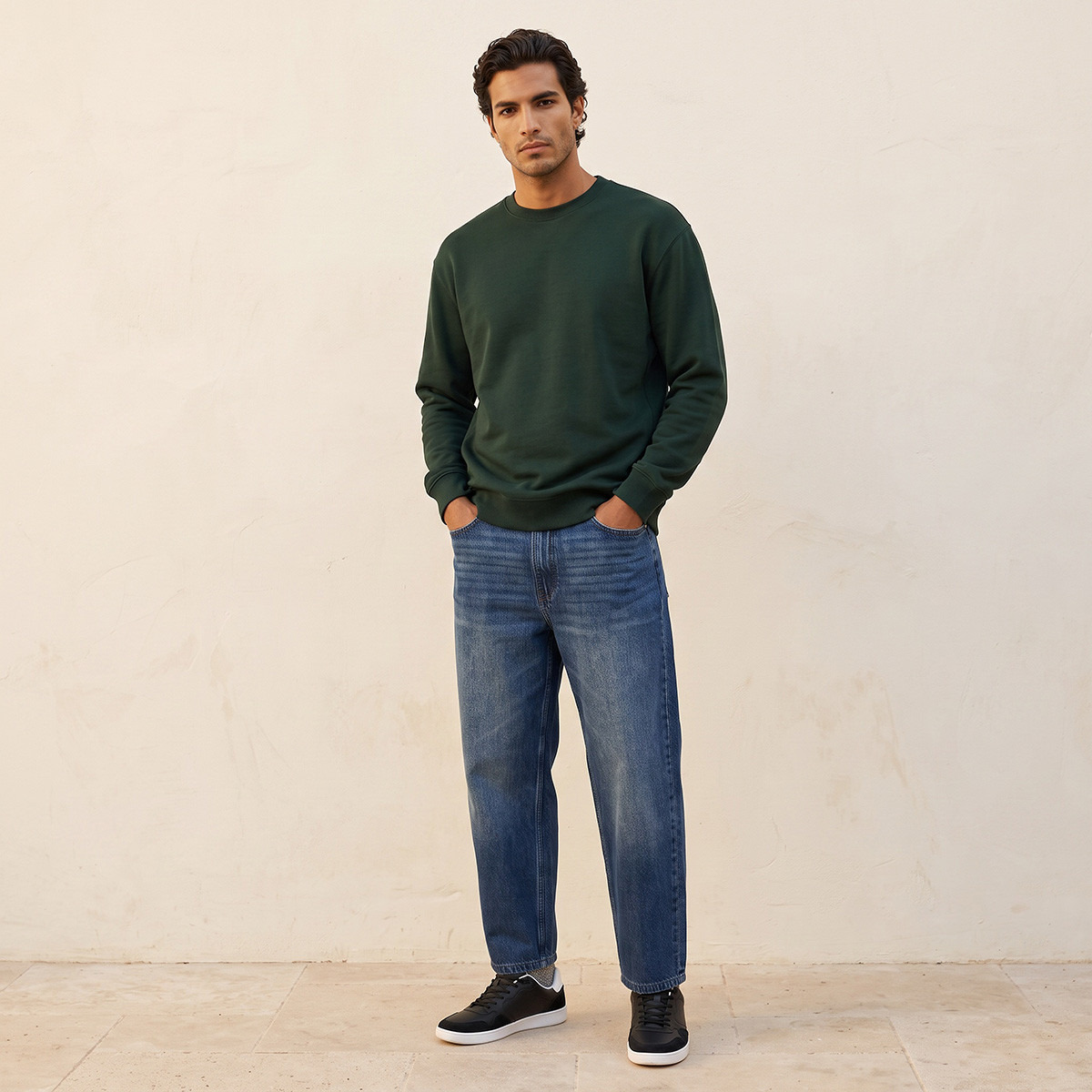Splash Basic Regular Fit Sweatshirt-men-winterwear-hoodiesandsweatshirts-image-2