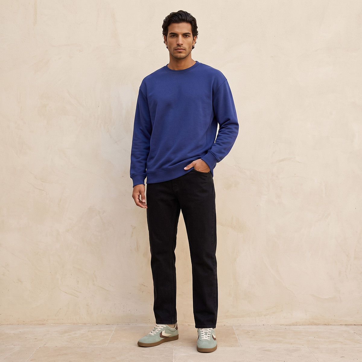Splash Basic Regular Fit Sweatshirt-men-winterwear-hoodiesandsweatshirts-image-2