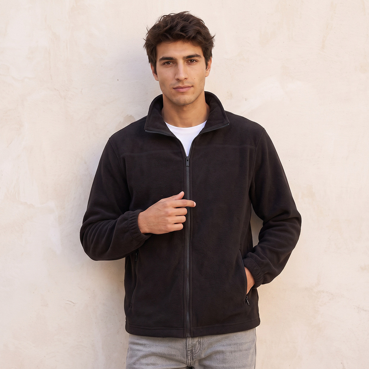 Splash Basic Fleece Jacket with Pockets-men-clothing-jacketsandblazers-jackets-image-2