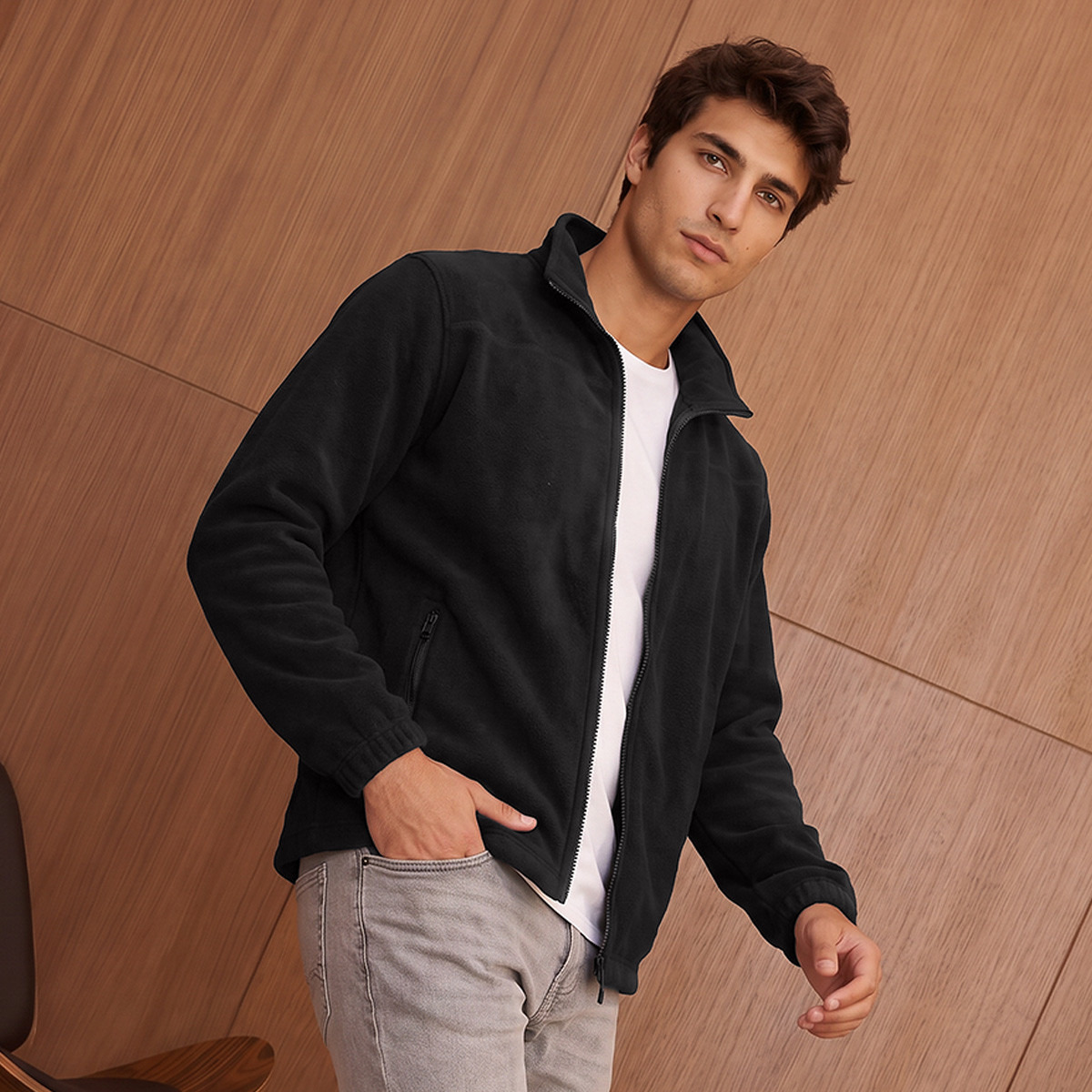Splash Basic Fleece Jacket with Pockets-men-clothing-jacketsandblazers-jackets-image-1
