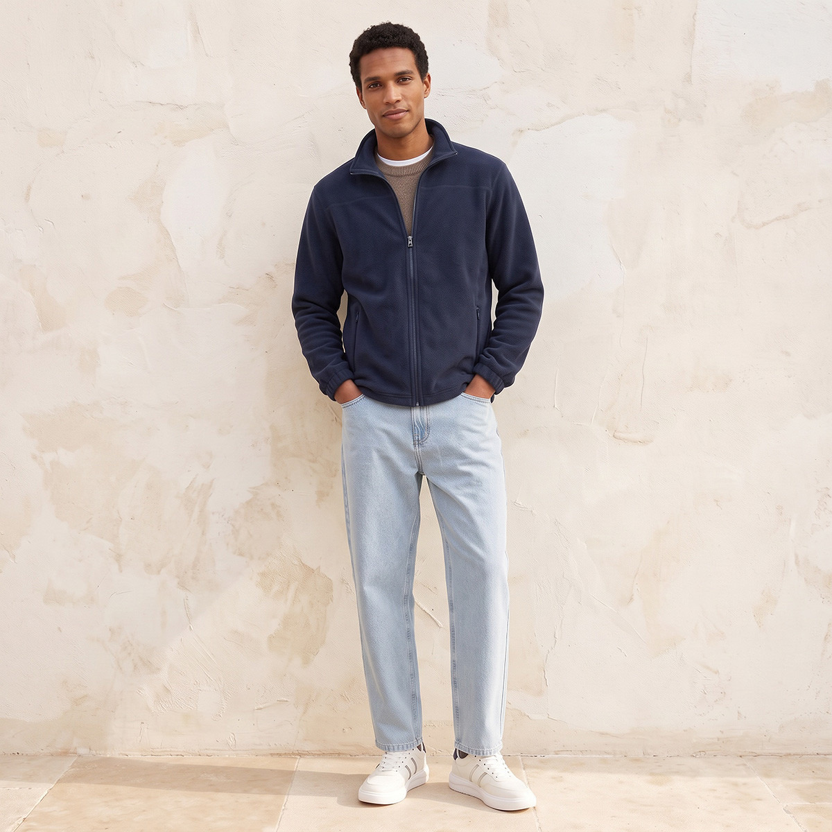 جاكيت فليسي أساسي بجيوب من سبلاش-men-clothing-jacketsandblazers-jackets-image-3
