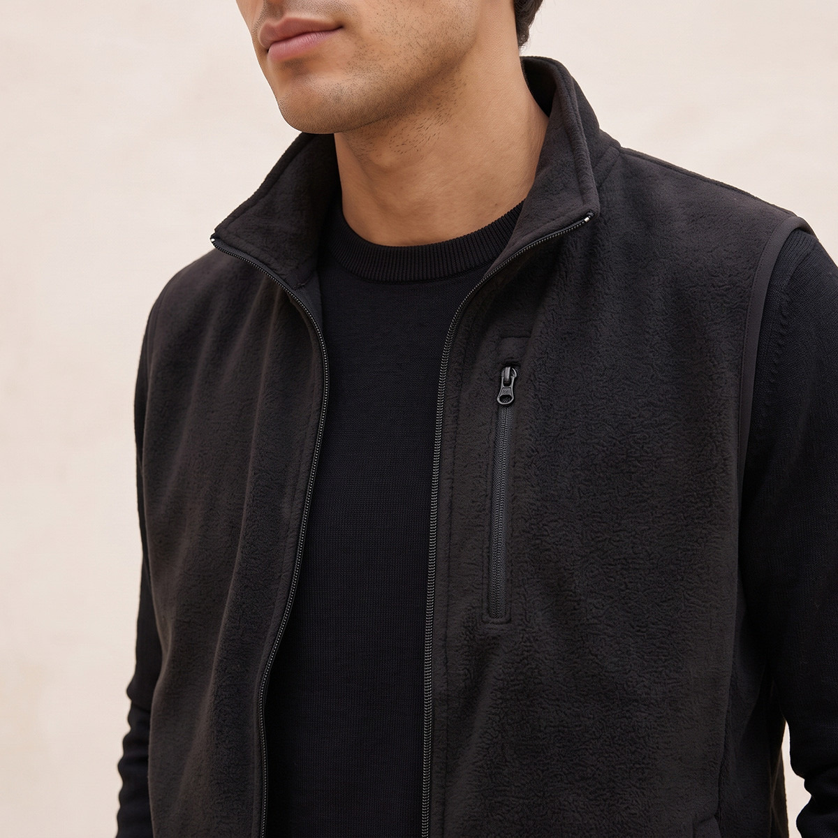 Splash Basics High Neck Fleece Gilet with Pockets-men-clothing-jacketsandblazers-jackets-image-4