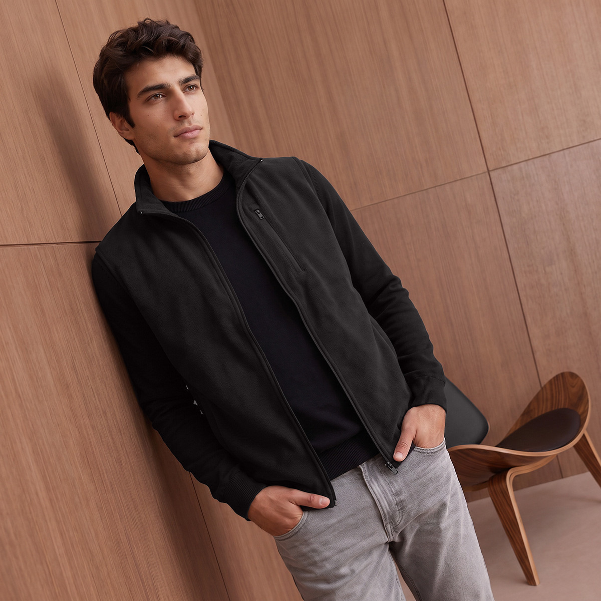 Splash Basics High Neck Fleece Gilet with Pockets-men-clothing-jacketsandblazers-jackets-image-5