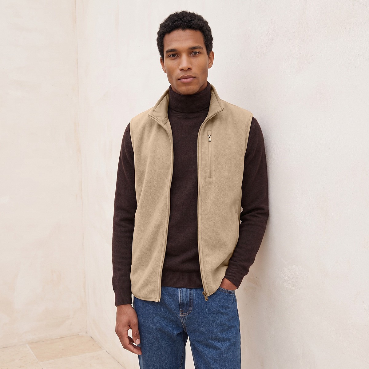 Splash Basics High Neck Fleece Gilet with Pockets-men-clothing-jacketsandblazers-jackets-image-5
