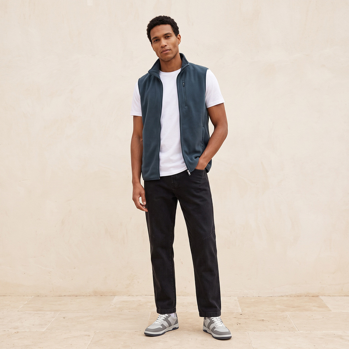 Splash Basics High Neck Fleece Gilet with Pockets-men-clothing-jacketsandblazers-jackets-image-2