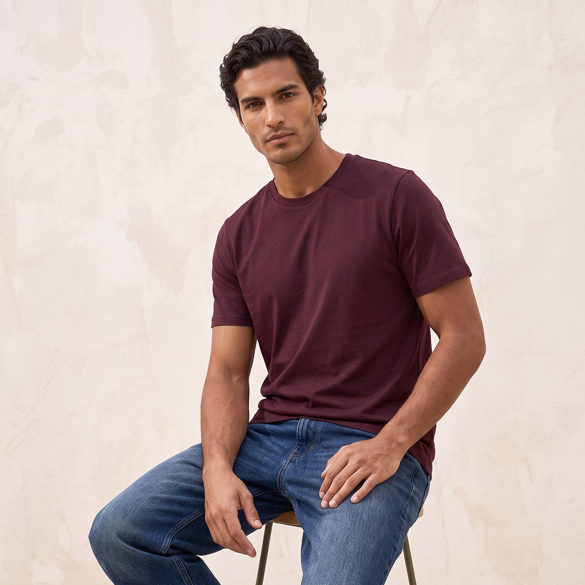 Splash Basic Cotton Crew Neck T-shirt-men-clothing-tshirtsandpolos-tshirts-image-1