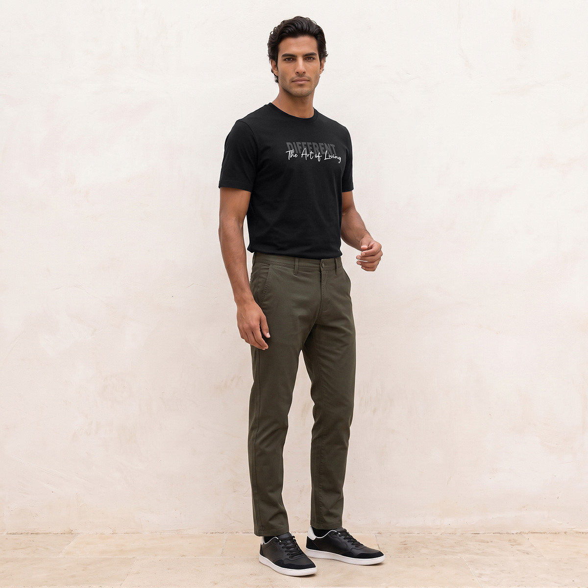 تيشيرت قطن بقصة مستقيمة وياقة مستديرة من سبلاش-men-clothing-tshirtsandpolos-tshirts-image-5
