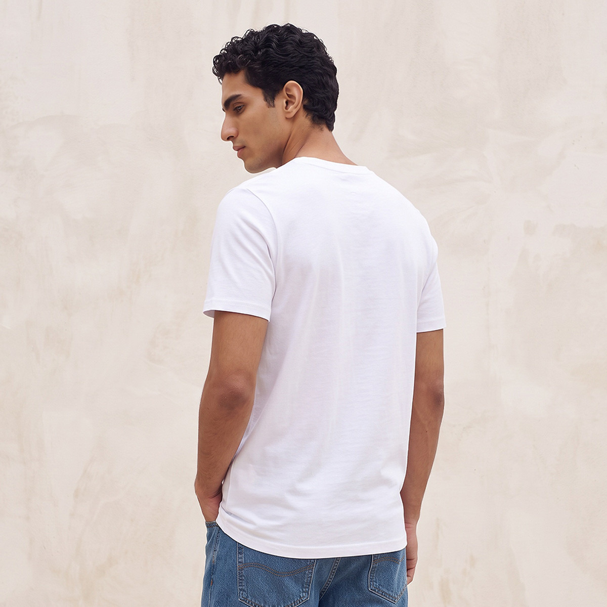 تيشيرت قطن بقصة مستقيمة وياقة دائرية من سبلاش-men-clothing-tshirtsandpolos-tshirts-image-3