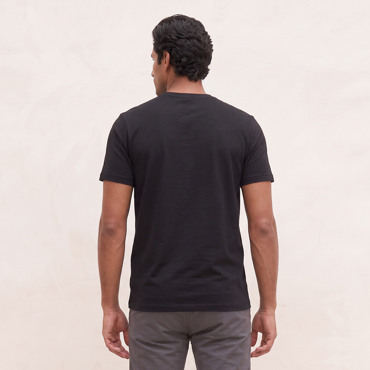تيشيرت قطن بقصة مستقيمة وياقة مستديرة من سبلاش-men-clothing-tshirtsandpolos-tshirts-image-3