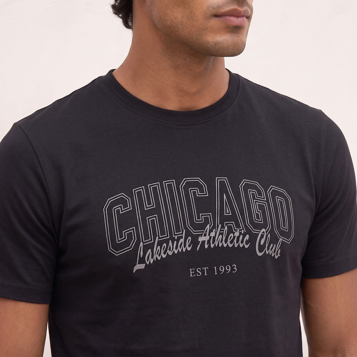 تيشيرت قطن بقصة مستقيمة وياقة مستديرة من سبلاش-men-clothing-tshirtsandpolos-tshirts-image-4
