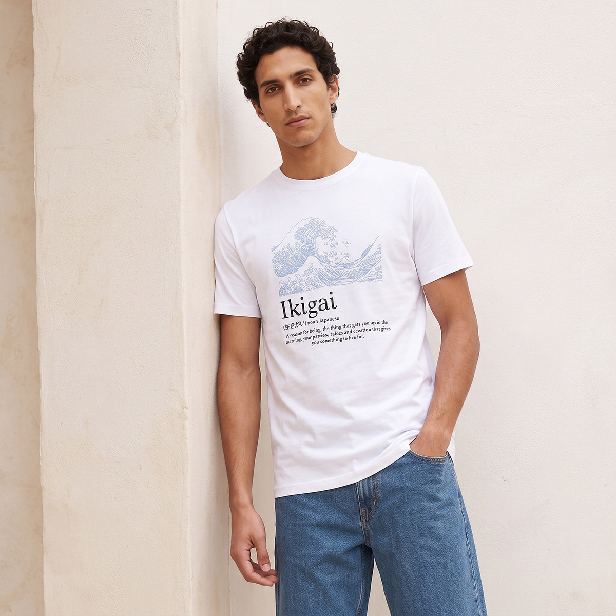 تيشيرت قطن بقصة مستقيمة وياقة دائرية  من سبلاش-men-clothing-tshirtsandpolos-tshirts-image-1