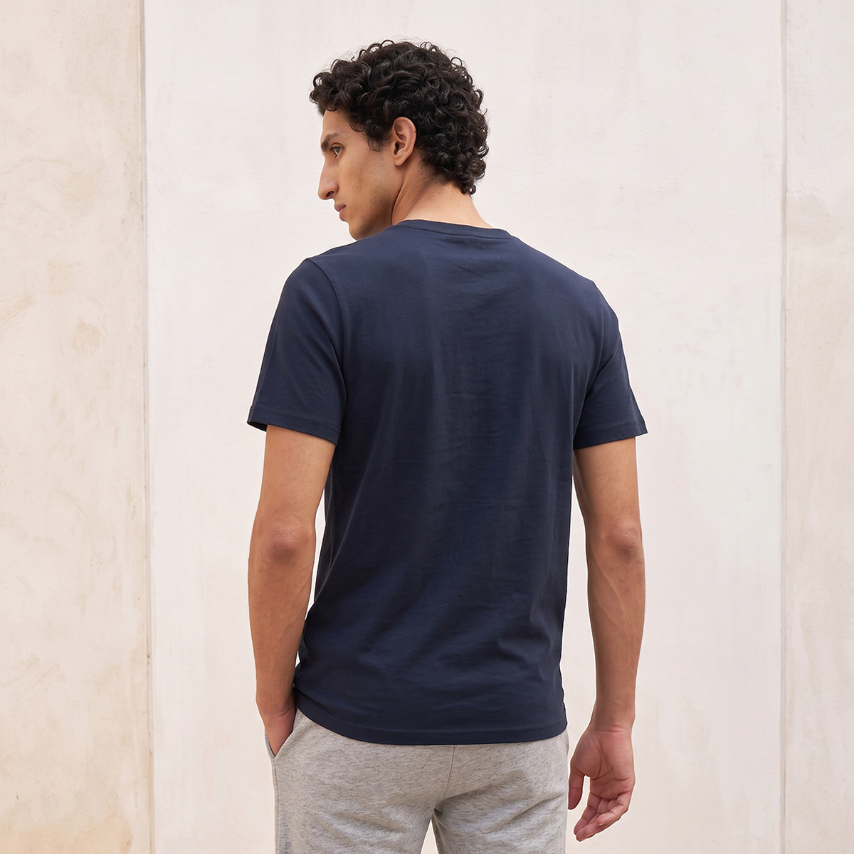 تيشيرت قطن بقصة مستقيمة وياقة مستديرة من سبلاش-men-clothing-tshirtsandpolos-tshirts-image-3