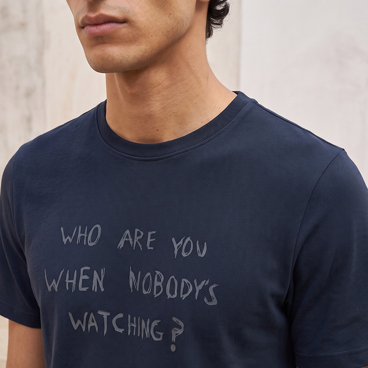 تيشيرت قطن بقصة مستقيمة وياقة مستديرة من سبلاش-men-clothing-tshirtsandpolos-tshirts-image-4