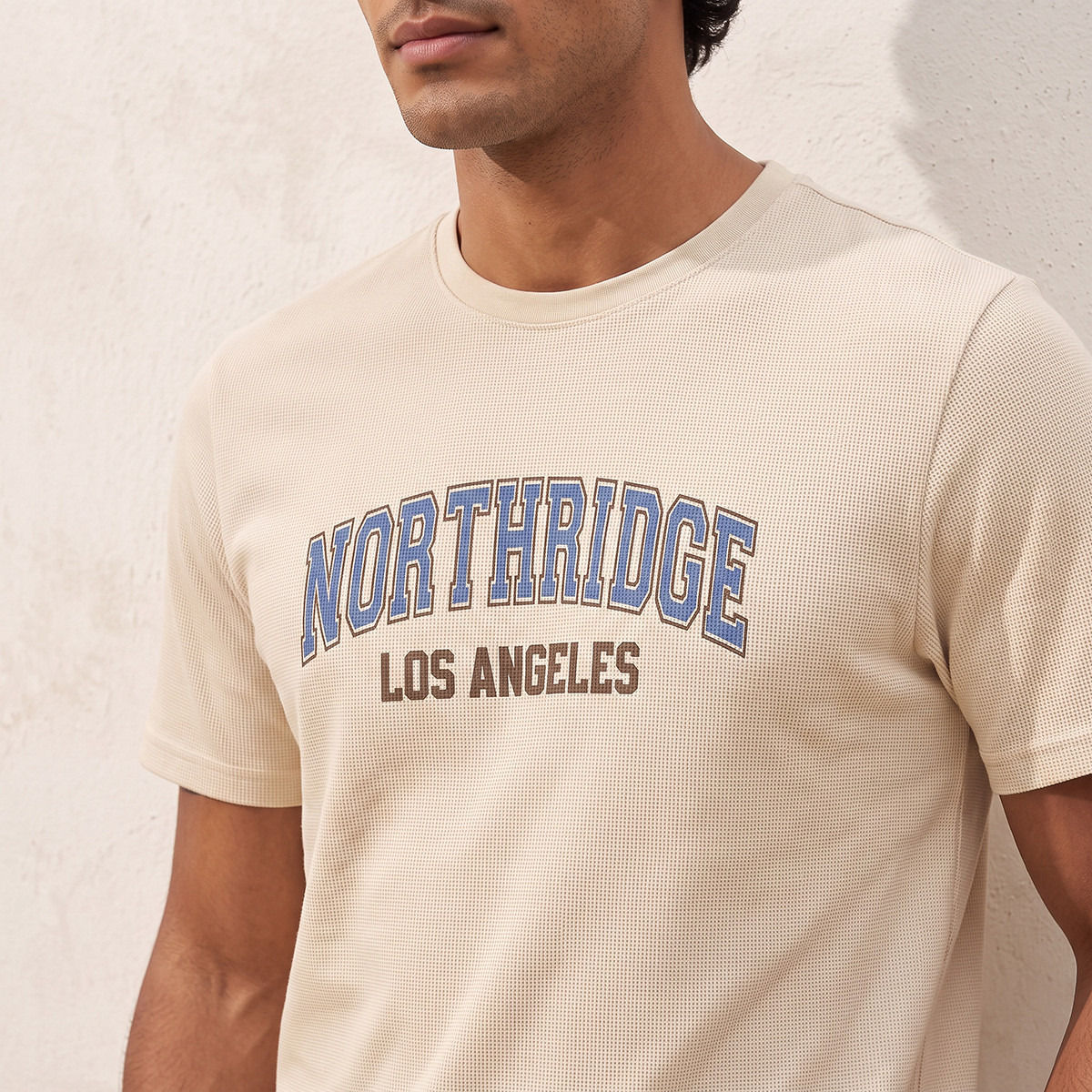 تيشيرت قطن بياقة ضيقة وقصة عادية من بيزيكس من سبلاش-men-clothing-tshirtsandpolos-tshirts-image-4