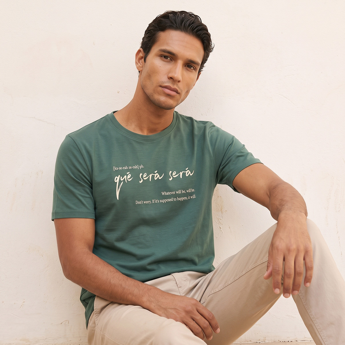تيشيرت قطن بياقة دائرية وقصة مستقيمة من سبلاش-men-clothing-tshirtsandpolos-tshirts-image-1