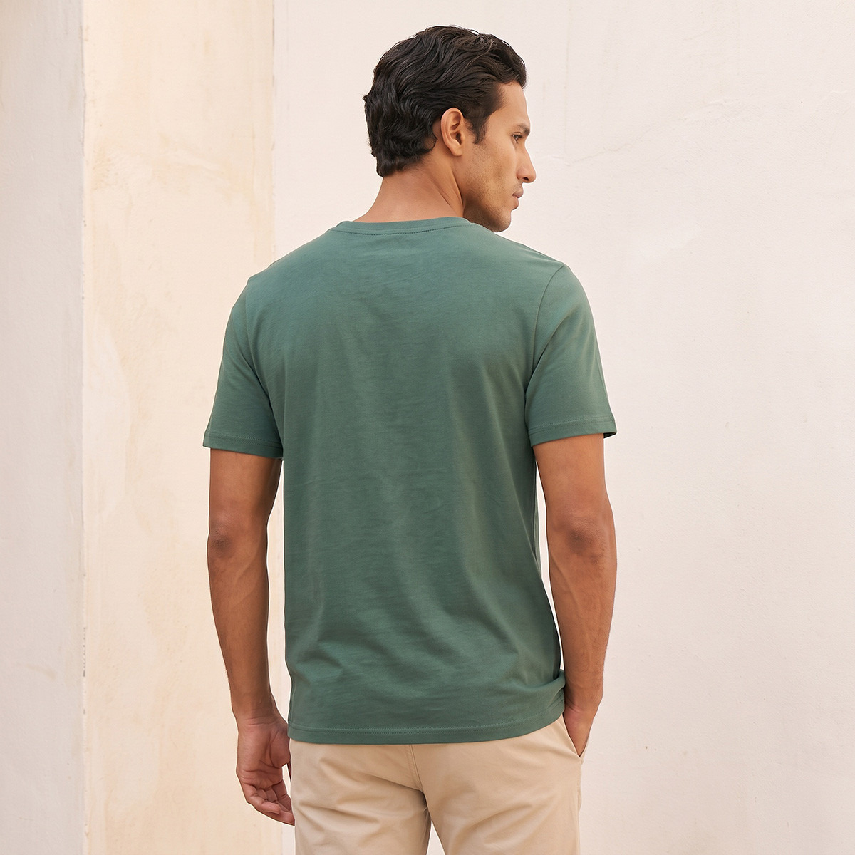 تيشيرت قطن بياقة دائرية وقصة مستقيمة من سبلاش-men-clothing-tshirtsandpolos-tshirts-image-3