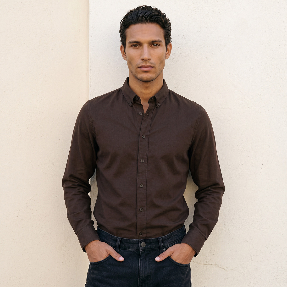 Splash Basics Regular Fit Oxford Shirt-men-clothing-shirts-image-1