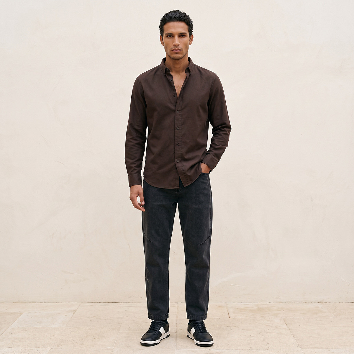 Splash Basics Regular Fit Oxford Shirt-men-clothing-shirts-image-2