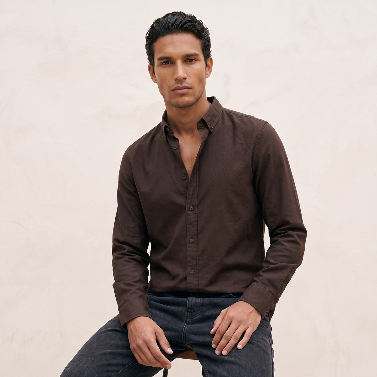 Splash Basics Regular Fit Oxford Shirt-men-clothing-shirts-image-5
