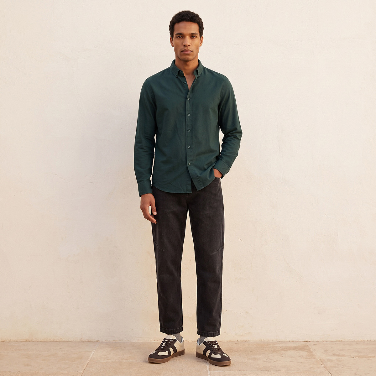 Splash Basics Regular Fit Oxford Shirt-men-clothing-shirts-image-2