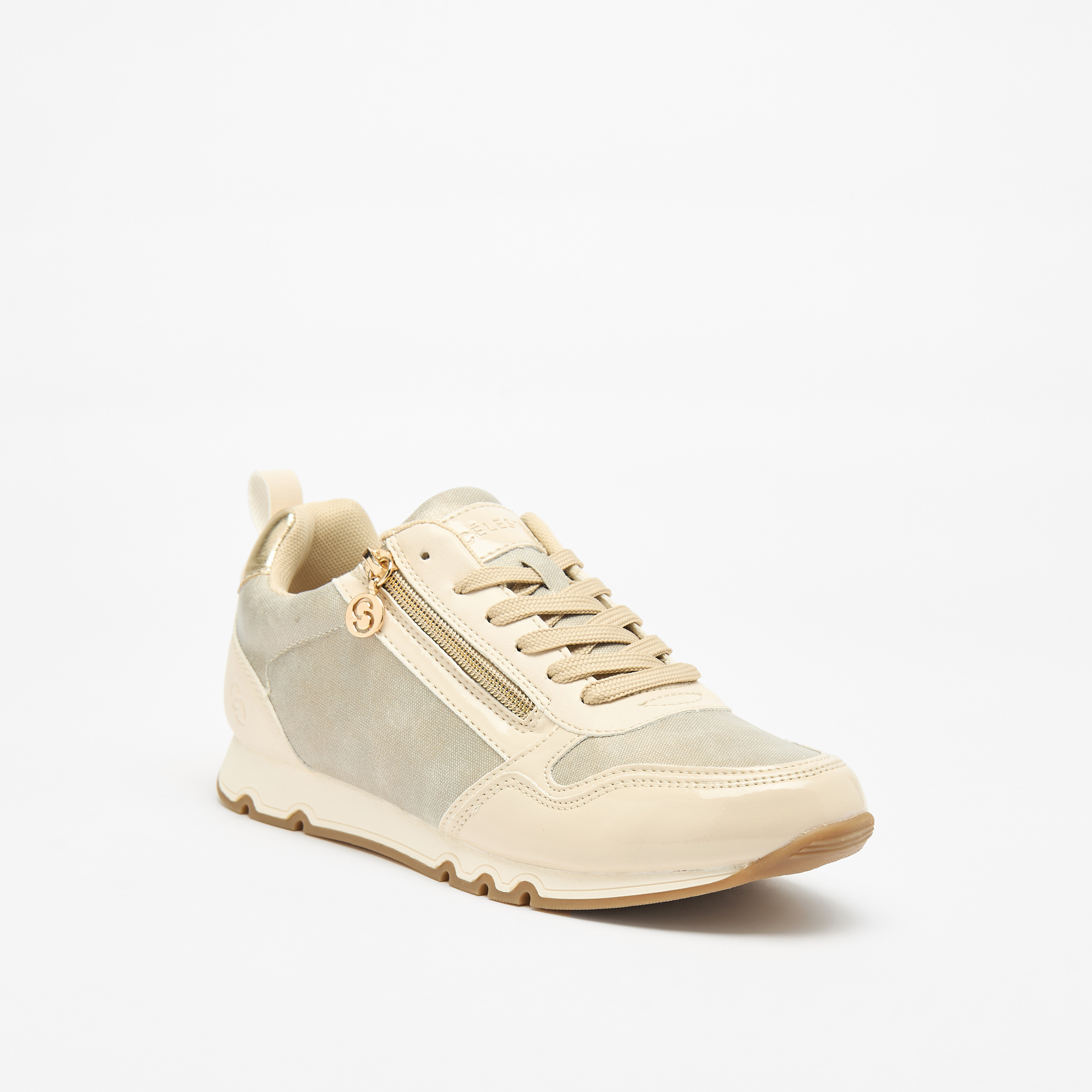 Celeste Women's Panelled Low Ankle Sneakers with Lace-Up Closure-women-shoes-sneakers-image-1