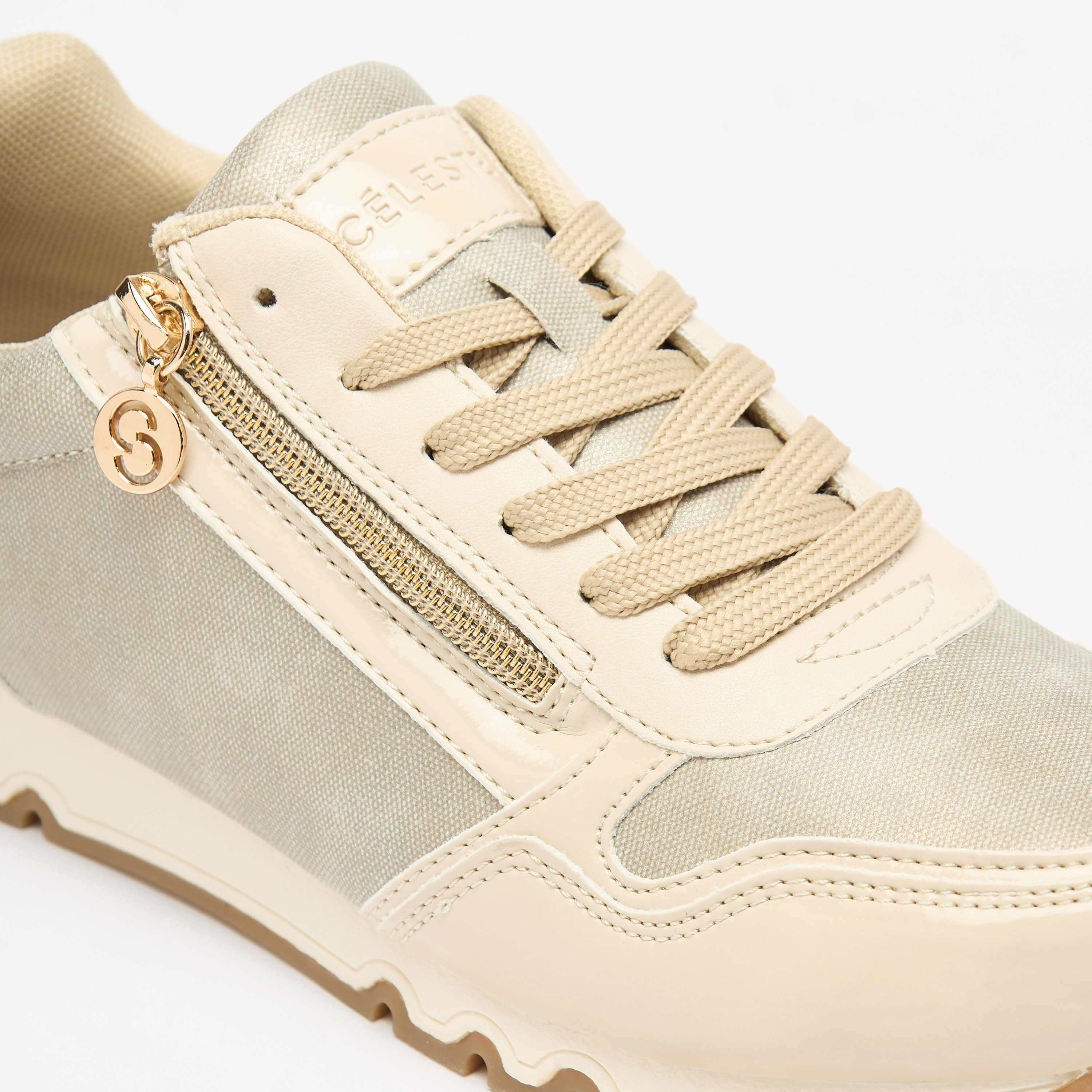 Celeste Women's Panelled Low Ankle Sneakers with Lace-Up Closure-women-shoes-sneakers-image-5