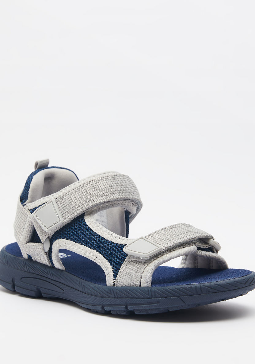Mister Duchini Textured Floaters with Hook and Loop Closure-Boy%27s Sandals-image-1