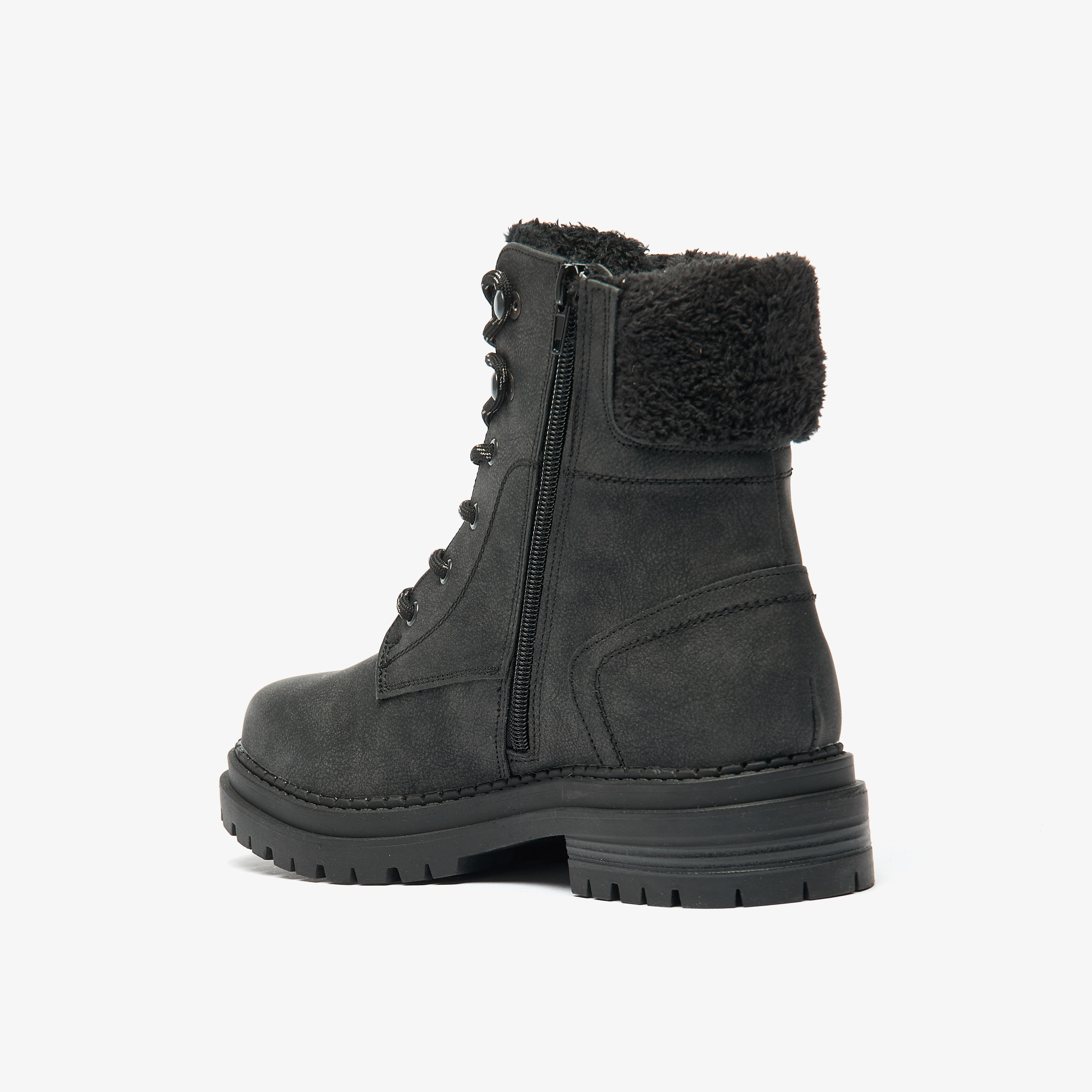 بوت سادة طول الكاحل بسحاب إغلاق من ميسي-women-shoes-boots-image-2