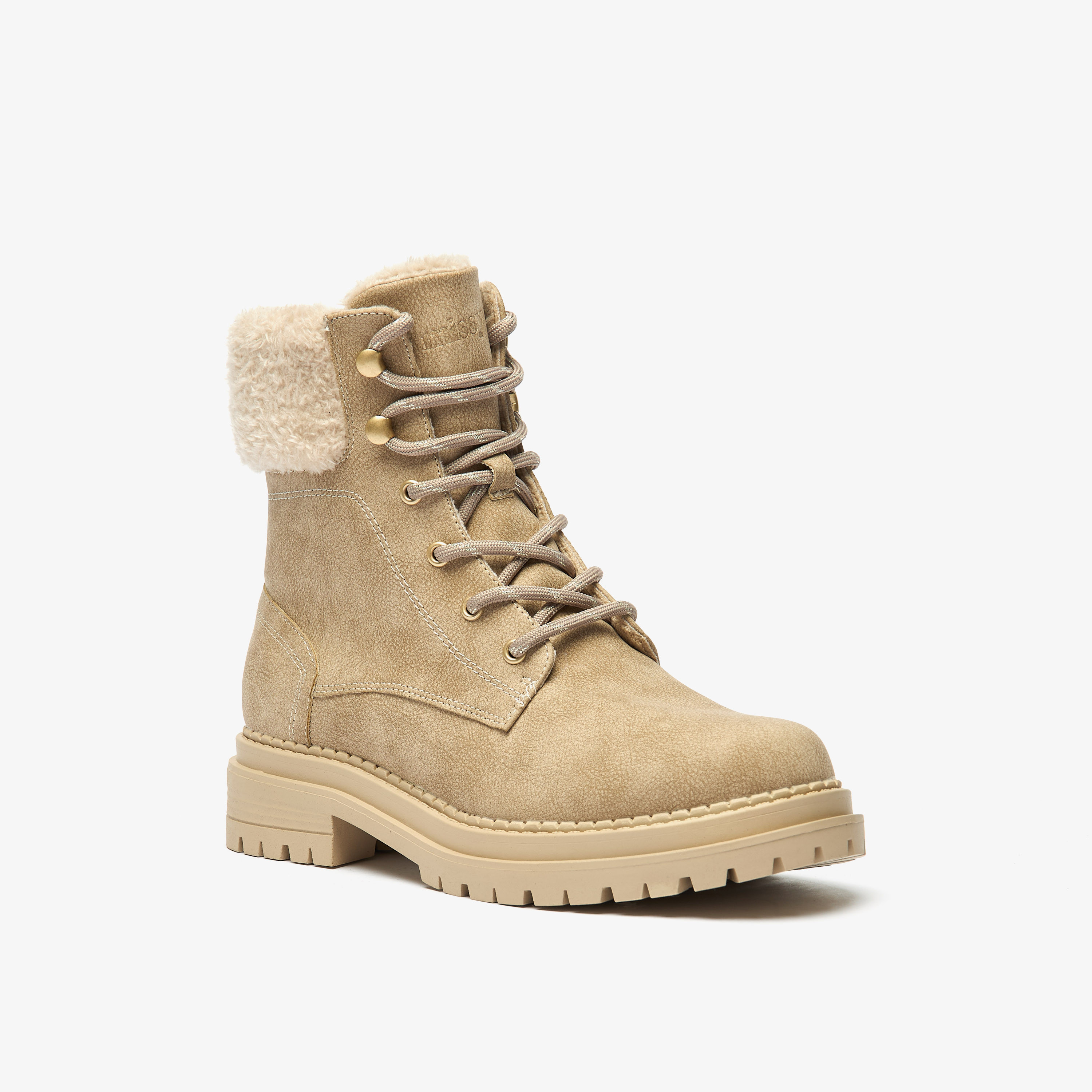 بوت سادة طول الكاحل بسحاب إغلاق من ميسي-women-shoes-boots-image-6
