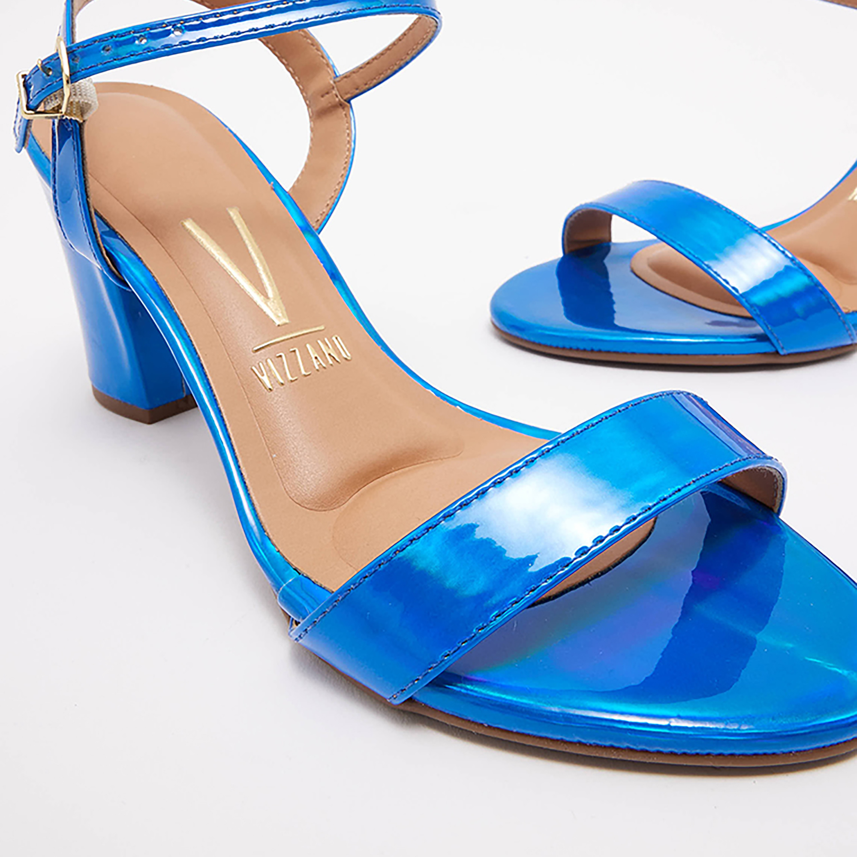 6262-474-11808 | صندل نسائي بكعب عريض معدني مع رباط للكاحل من فيزانو-women-shoes-heels-image-4