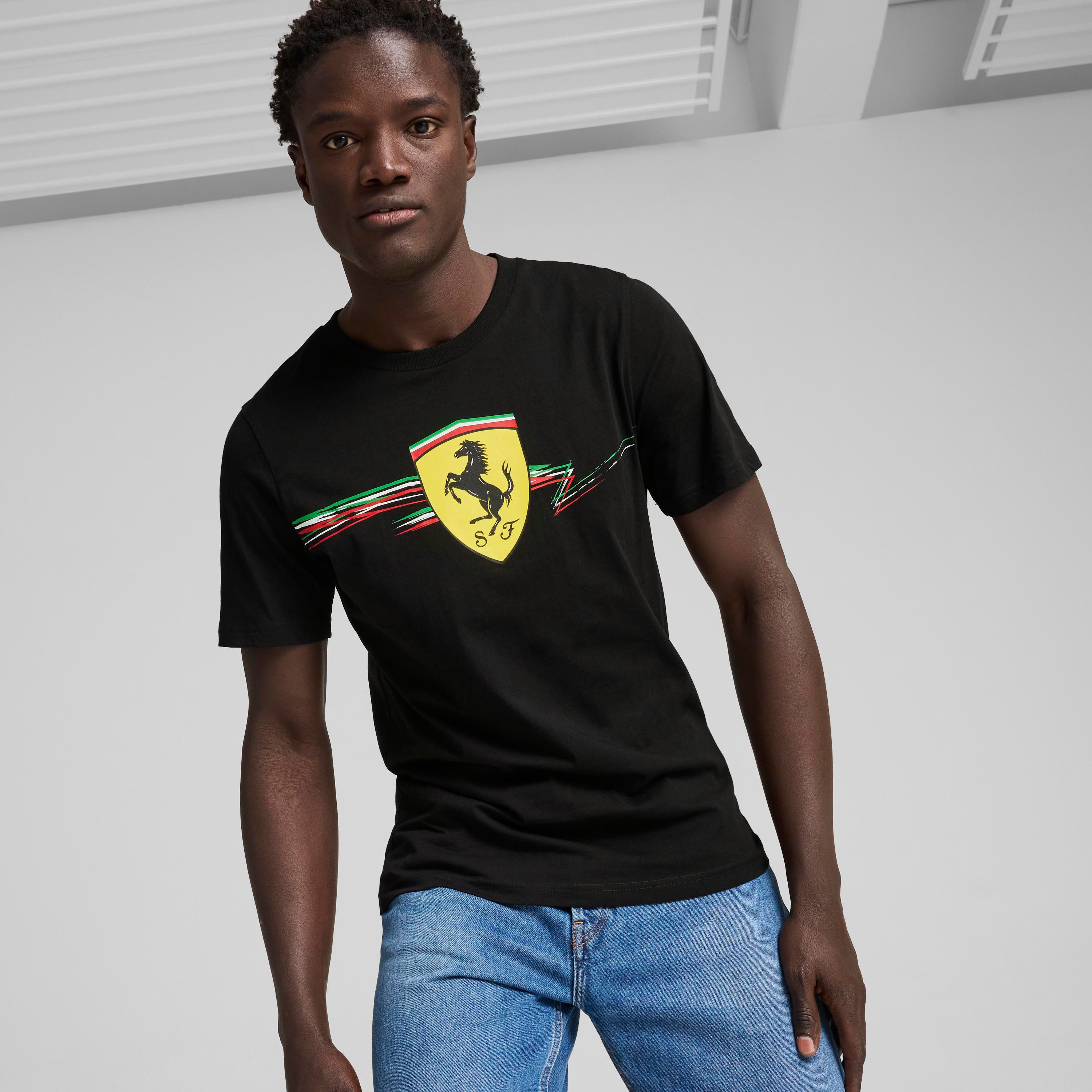 تيشيرت فيراري ريس بيج شيلد للرجال من بوما | OE-men-clothing-sportswearandactivewear-tshirtsandpolos-image-1