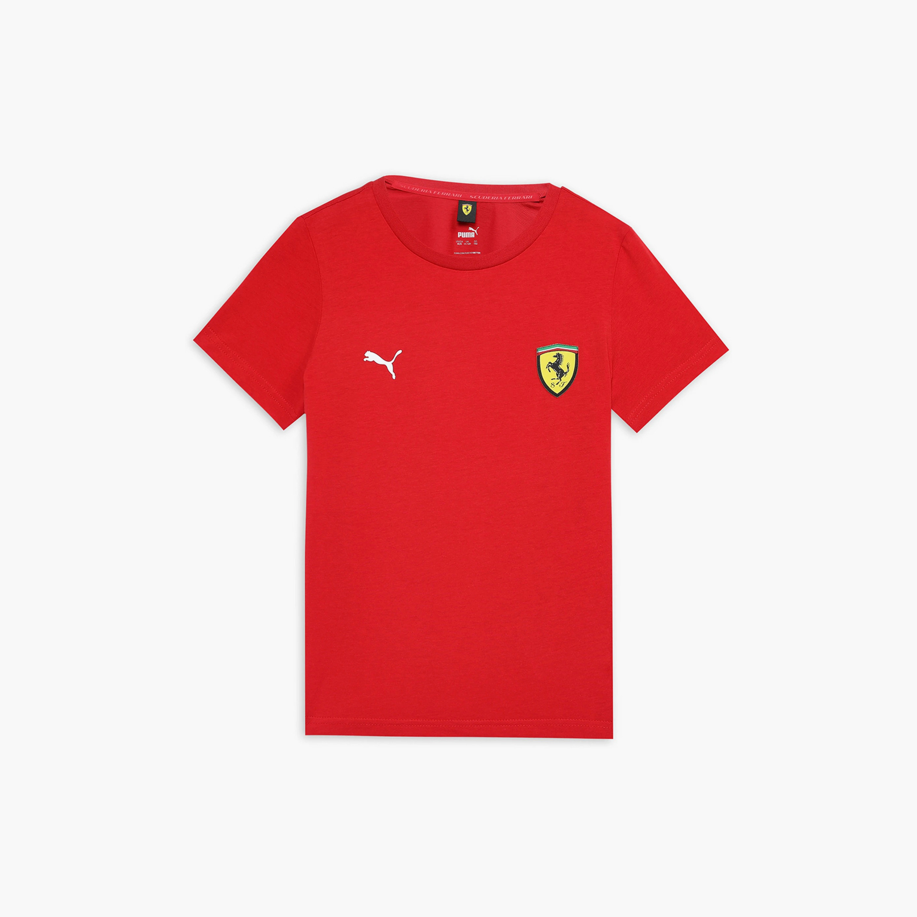 Puma Boys Ferrari Race Big Shield Colored T-Shirt | OE-boys-clothing-sportswear-tops-image-1