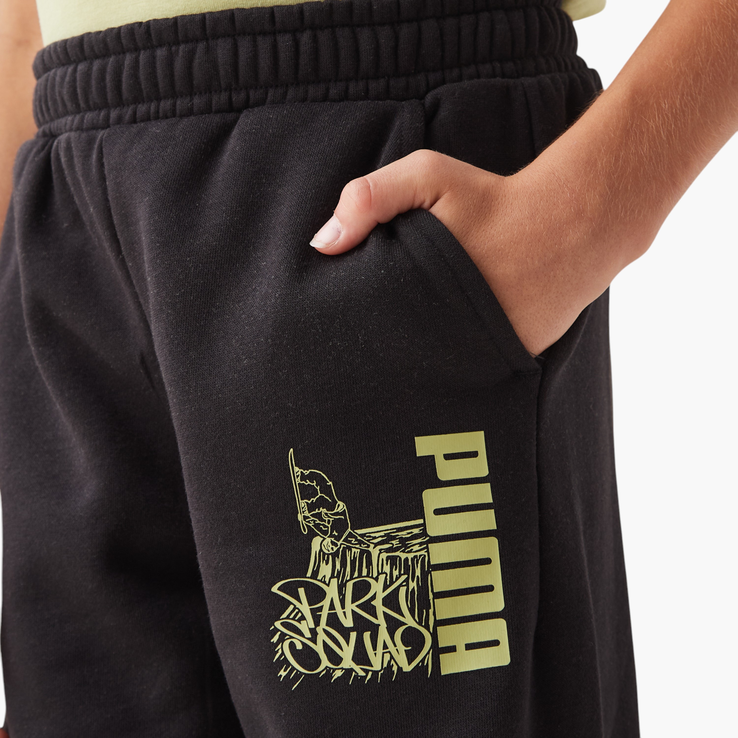 PUMA Logo Detail Joggers with Elasticated Waistband and Pockets-boys-clothing-bottoms-joggersandtrackpants-image-4