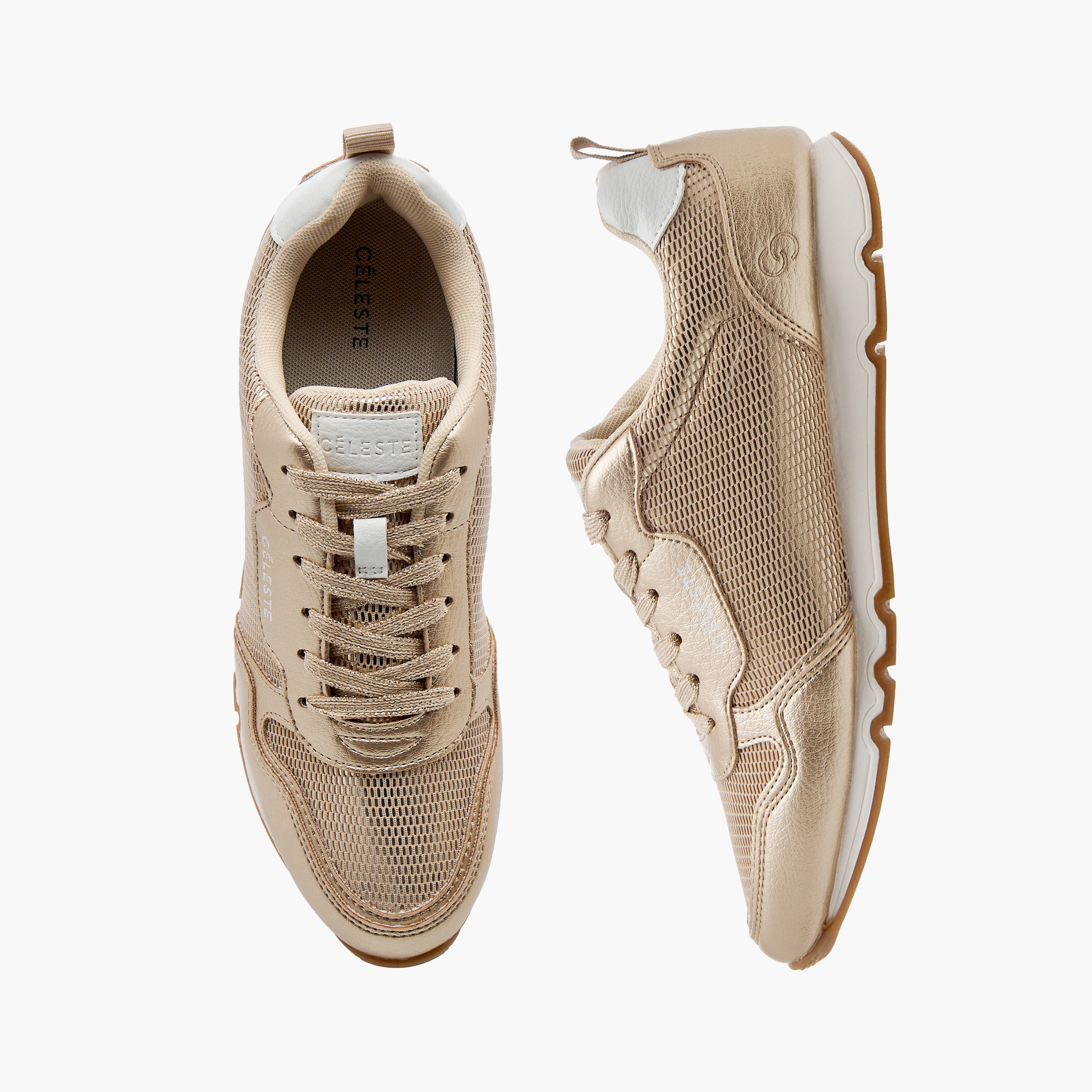 حذاء سنيكرز بتفاصيل شعار ورباط إغلاق للنساء من سيليست-women-shoes-sneakers-image-1