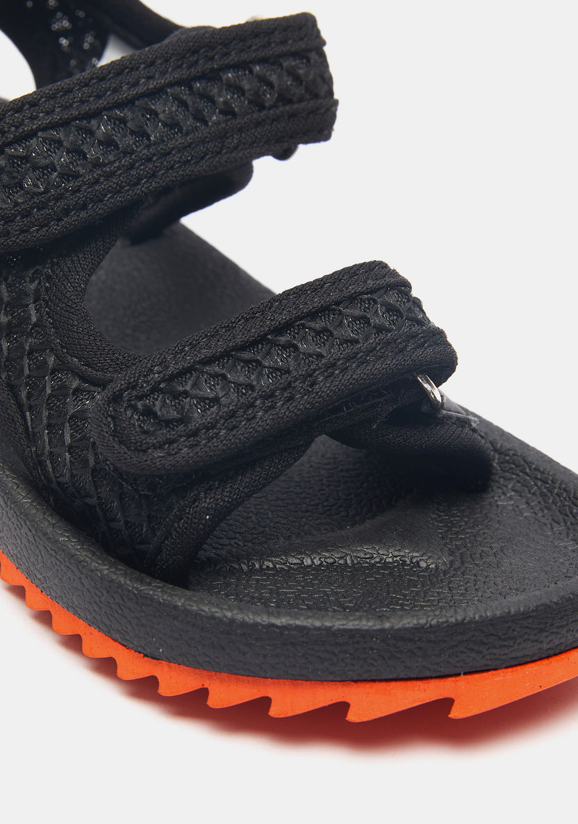 Juniors Textured Floaters with Hook and Loop Closure-Boy%27s Sandals-image-3