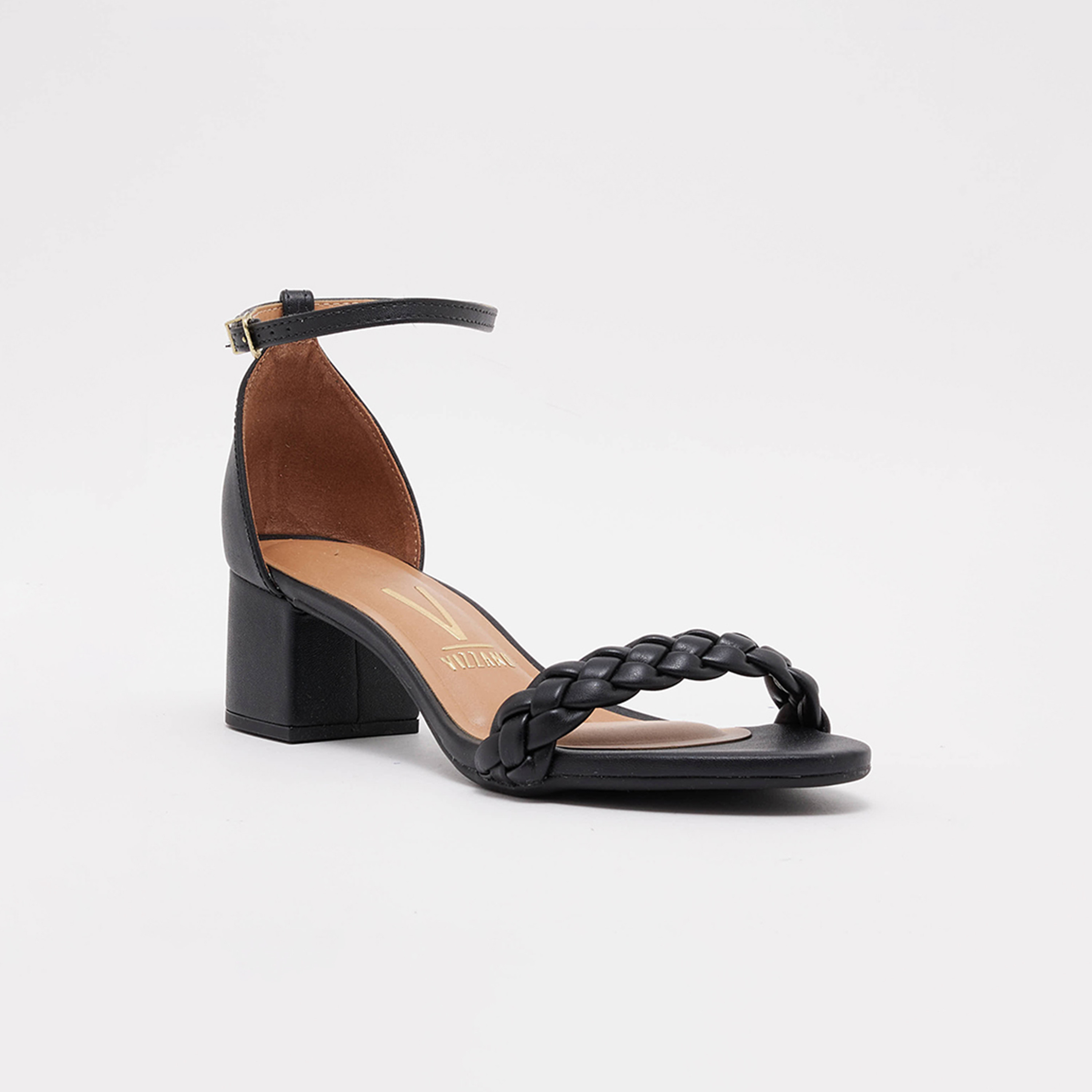 6291-1115-19949 | صندل نسائي مزين بكعب عريض مع رباط للكاحل من فيزانو-women-shoes-heels-image-1