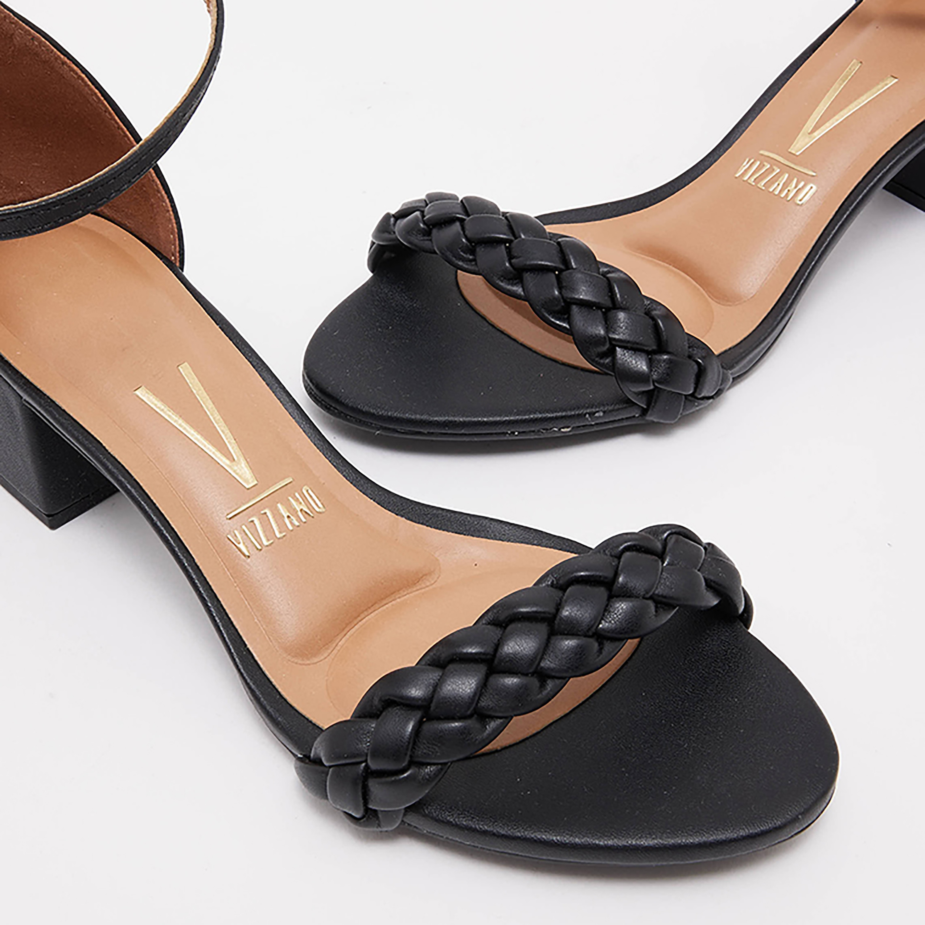 6291-1115-19949 | صندل نسائي مزين بكعب عريض مع رباط للكاحل من فيزانو-women-shoes-heels-image-4
