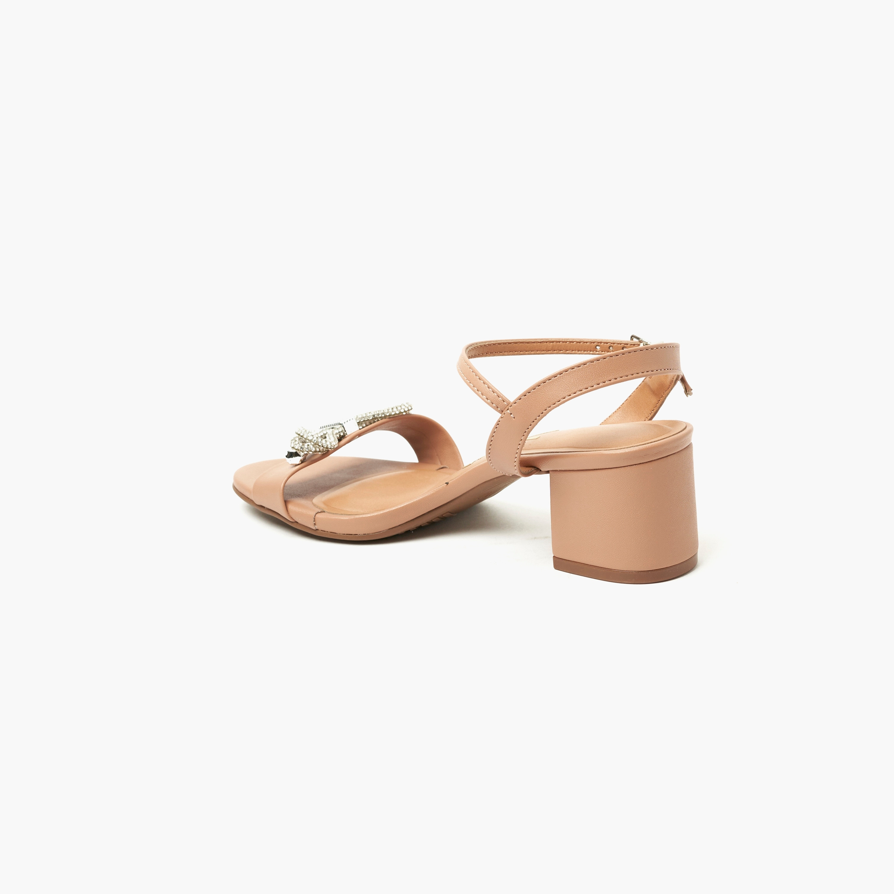 صندل حذاء نسائي بكعب عريض مع لمسة من القوس الكريستالي من فيزانو | 6291-1154-7286-women-shoes-heels-image-3