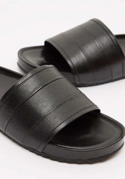 Duchini Men's Solid Slide Sandals-Men%27s Sandals-image-3