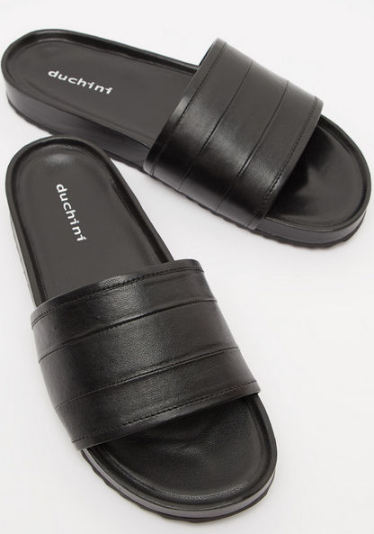 Duchini Men's Solid Slide Sandals-Men%27s Sandals-image-4