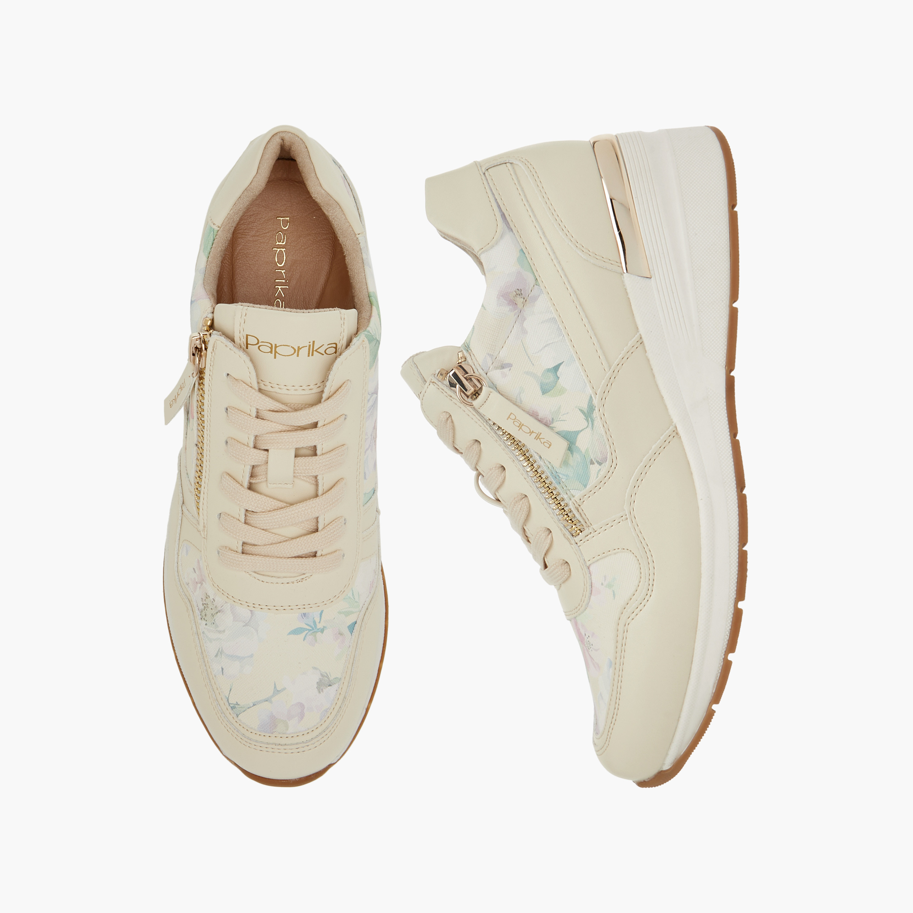 Paprika Floral Print Sneakers with Lace-Up Closure-women-shoes-sneakers-image-1