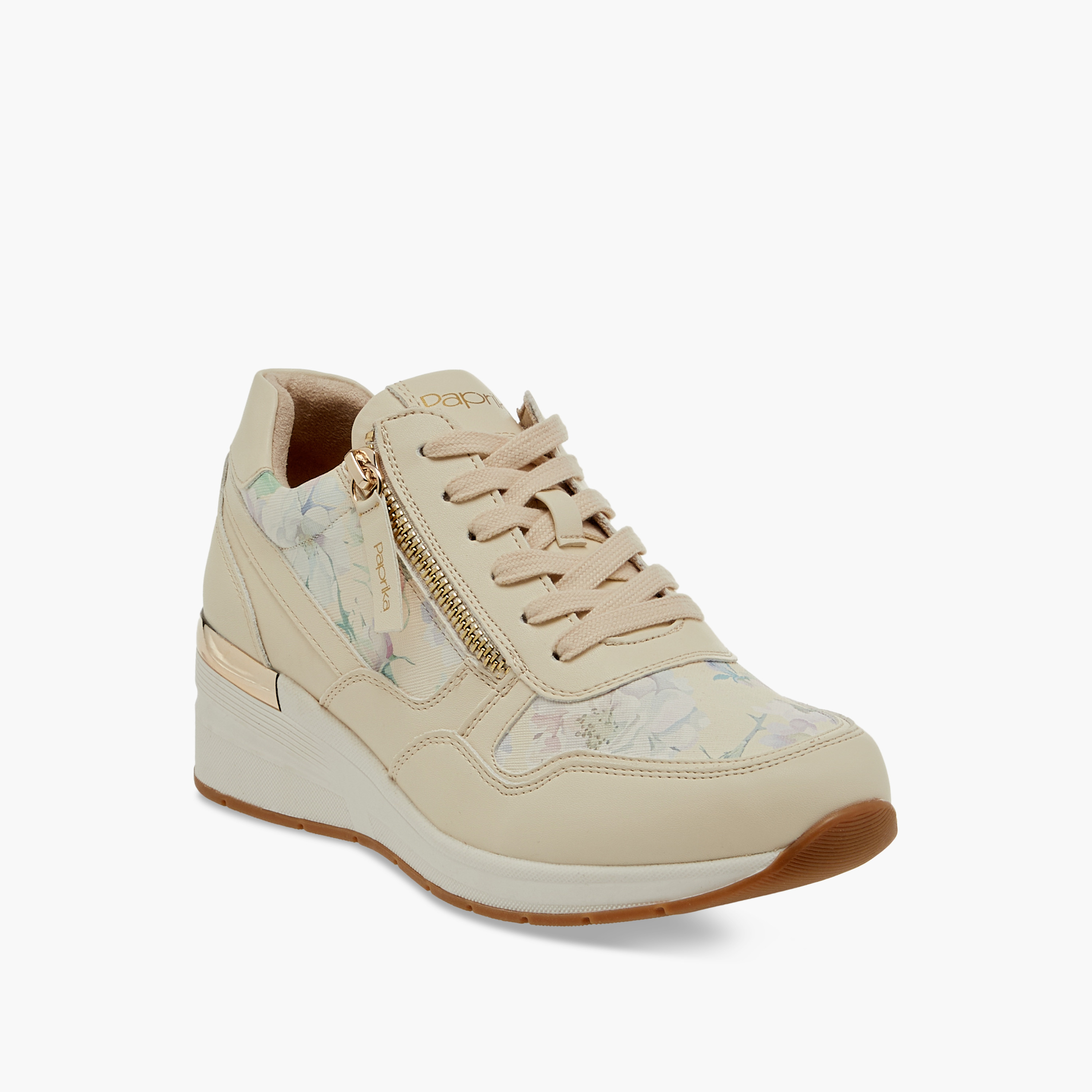 Paprika Floral Print Sneakers with Lace-Up Closure-women-shoes-sneakers-image-2