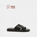 Duchini Men's Textured Cross Strap Slip-On Sandals-Men%27s Sandals-thumbnailMobile-0