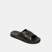 Duchini Men's Textured Cross Strap Slip-On Sandals-Men%27s Sandals-thumbnail-1