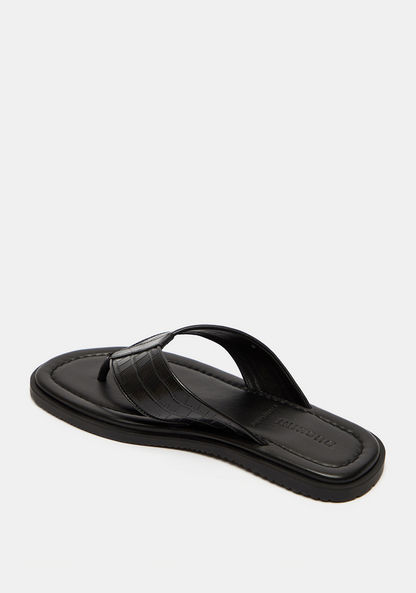 Duchini Men's Textured Slip-On Thong Sandals-Men%27s Sandals-image-3